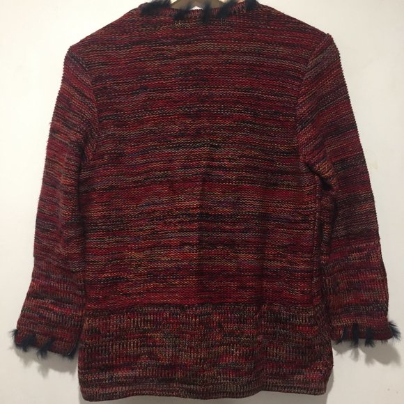 ARA MULTICOLOR CARDIGAN SWEATER SIZE 10 - Picture 3 of 5